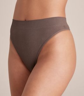 Lily Loves Ribbed Seamfree Hi-Waisted G-String Briefs; Style: LGS52387