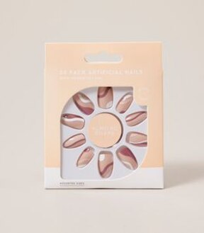 24 Pack Artificial Nails - Almond Shape