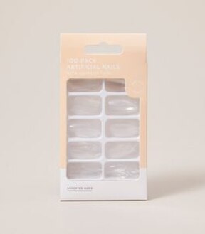 100 Pack Artificial Nails - Almond Clear