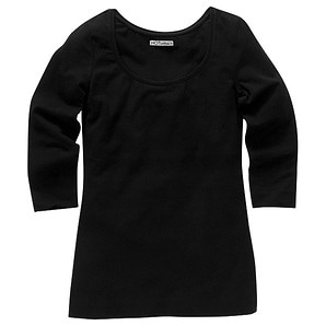 Hot Options 3 4 Scoop Neck Top Black