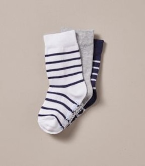 3 Pack Bonds Baby Stay On Crew Socks