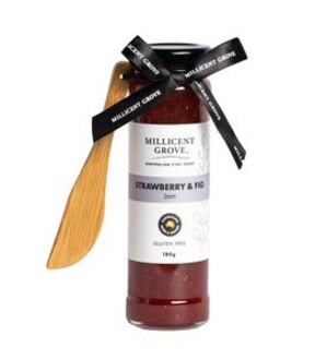 Millicent Grove Strawberry Fig Jam with Spreader - 180g