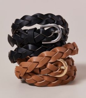 2 Pack Waist Plait Belts