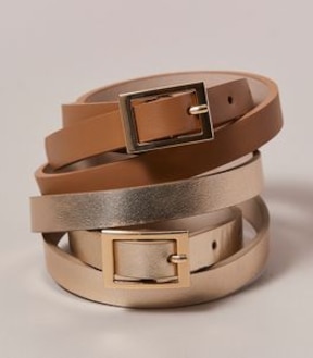 2 Pack Hip Skinny Belts