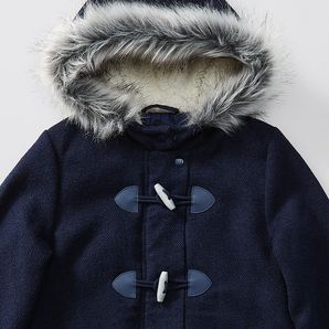 Duffle Coat with Faux Fur Sherpa Hood | Target Australia