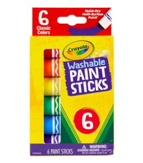 Crayola Washable 6 Pack Paint Sticks
