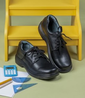 Kids Grad Gro Shu Lace-Up Leather School Shoes