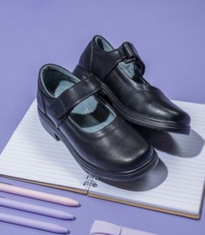 Kids Gro Shu Mary-Jane Leather School Shoes