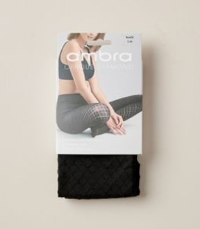 Ambra 1 Pack Diamond Net Tights - Black