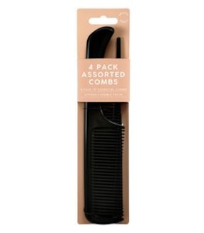 4 Pack Assorted Comb Set