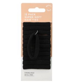12 Pack Soft Ponytailer Elastics