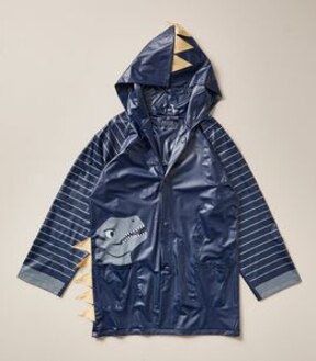 Kids Raincoat - Character Dino - Black