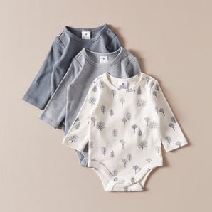 3 Pack Baby Organic Cotton Print Bodysuits