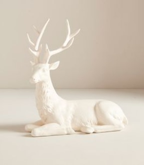 Christmas Tabletop Resin Reindeer - Laying