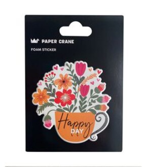 Paper Crane Foam Sticker - Floral