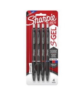 Sharpie Gel Retractable 0.7mm Gel Pen Business Assorted - Pack of 4