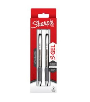 Sharpie S-Gel Metal Barrel Gel Pen 0.7mm Black - Pack of 2