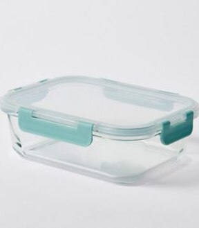 1050ML Glass Rectangle Food Container with Lid
