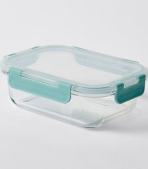 640ML Glass Rectangle Food Container with Lid