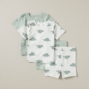 2 Pack Baby Organic Cotton Dinosaur Pyjama Sets – Target Australia