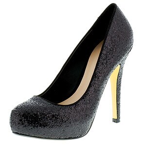 silver glitter pumps shoes