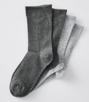 Underworks 2 Pack All Day Fine Knit Crew Socks - Grey