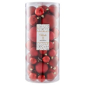 48 Pack Assorted Christmas Ball Ornaments | Target Australia