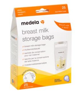 Medela 25 Pack Breast Milk Storage Bags 180ml