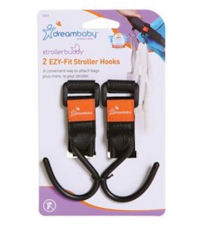 Dreambaby Strollerbuddy Ezy-Fit Stroller Hooks 2 Pack