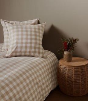 Emett Gingham Linen/Cotton European Pillowcase
