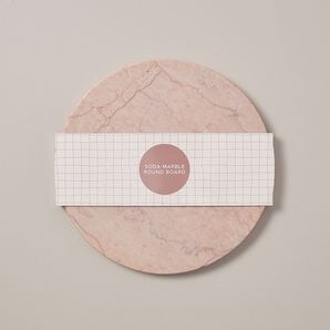 Soda Marble Round Serving Board