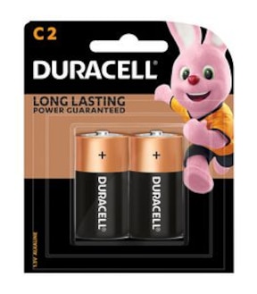 2 Pack Duracell Coppertop C Batteries