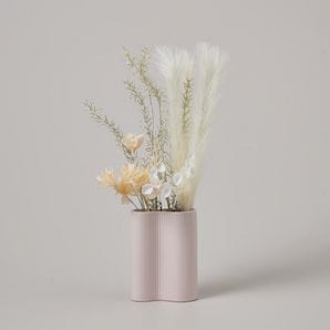 Faux Dried Flowers in Ribbed Vase – Target Australia