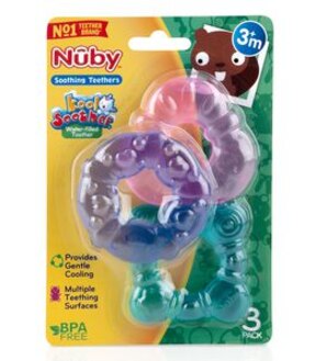 Nûby 3 Pack Kool Soother Water Filled Teethers -  Assorted*
