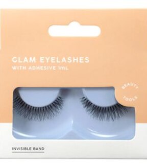 Glam Invisible Band Lashes - Black
