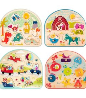 B. toys Wooden Peg Puzzles Assorted