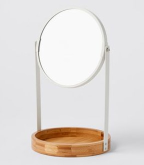 Coated Steel & Bamboo Mirror