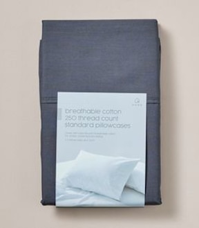 2 Pack 250 Thread Count Cotton Standard Pillowcases
