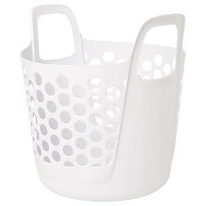 white and colour laundry basket