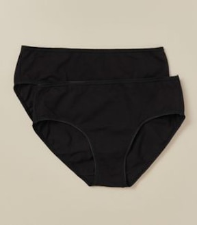 2 Pack Everyday Cotton Midi Briefs