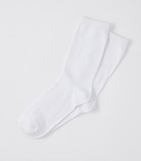 2 Pack Bamboo Crew Cut Socks - White