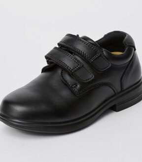 Gro Shu Twin Tab Leather School Shoe