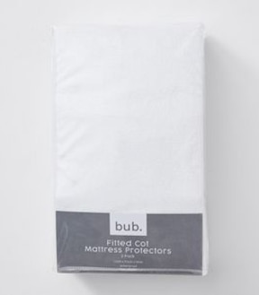 bub. Fitted Cot Mattress Protectors 2 Pack