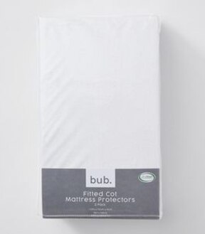 bub. Fitted Cot Mattress Protectors 2 Pack