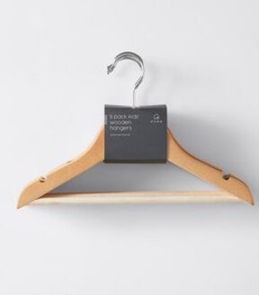Kids 5 Pack Wooden Hangers