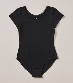 Cap Sleeve School Dance Leotard - Black