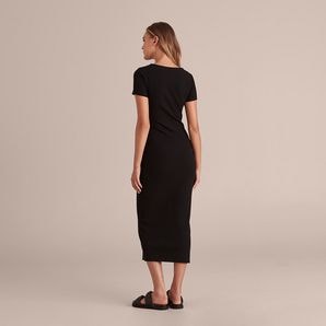 black bodycon dress target Lily Loves Maxi padded shoulders and midi