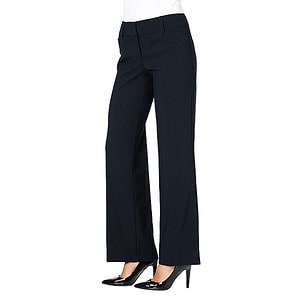 Tailored Wide Leg Pants - Navy Blue 