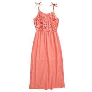 Laser Cut Maxi Dress | Rust