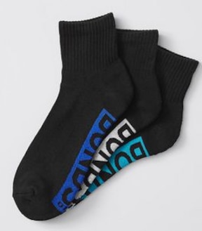 Bonds 3 Pack Aussie Cotton Quarter Crew Socks